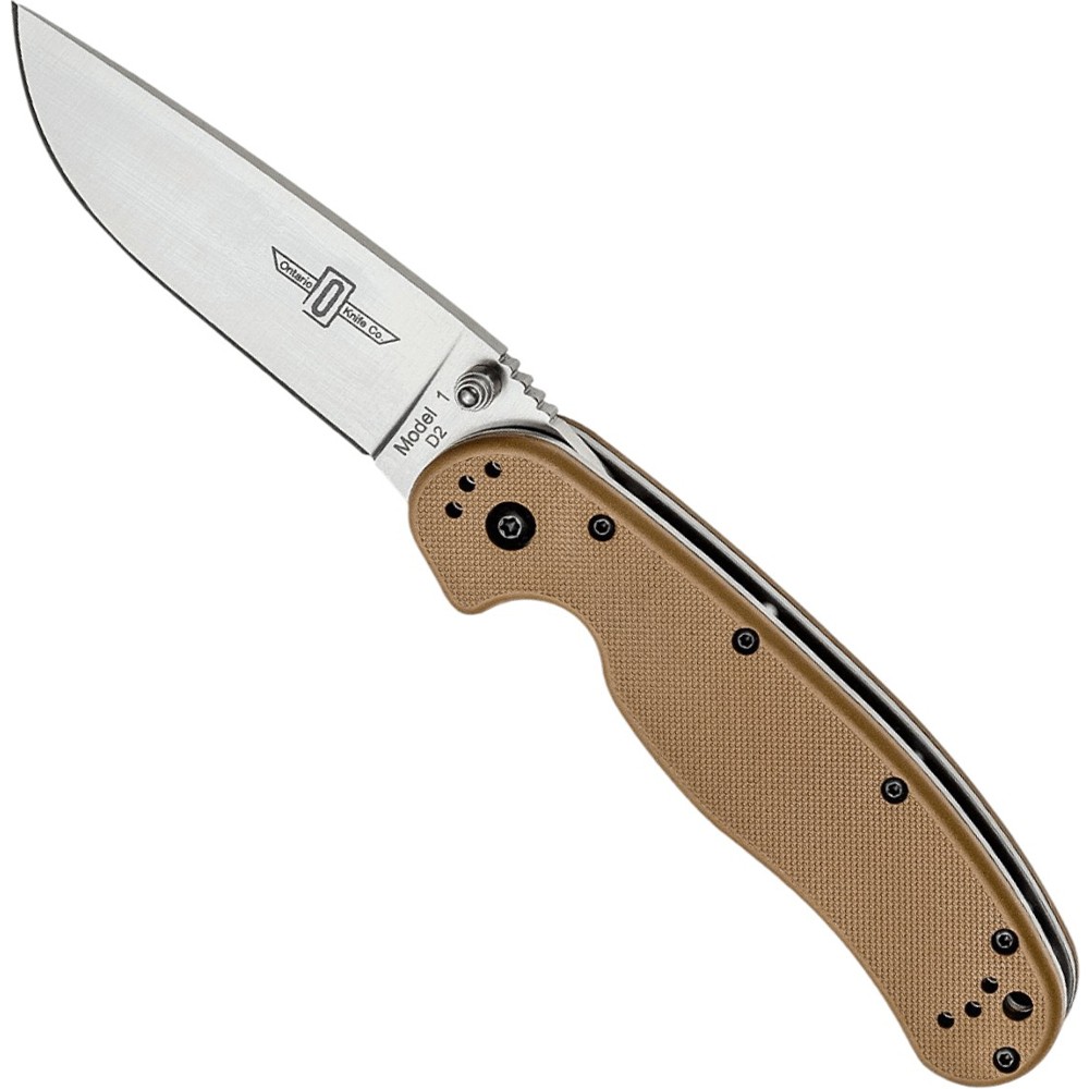 Ніж Ontario RAT I Linerlock Coyote Brown 21,8 см 8867CB